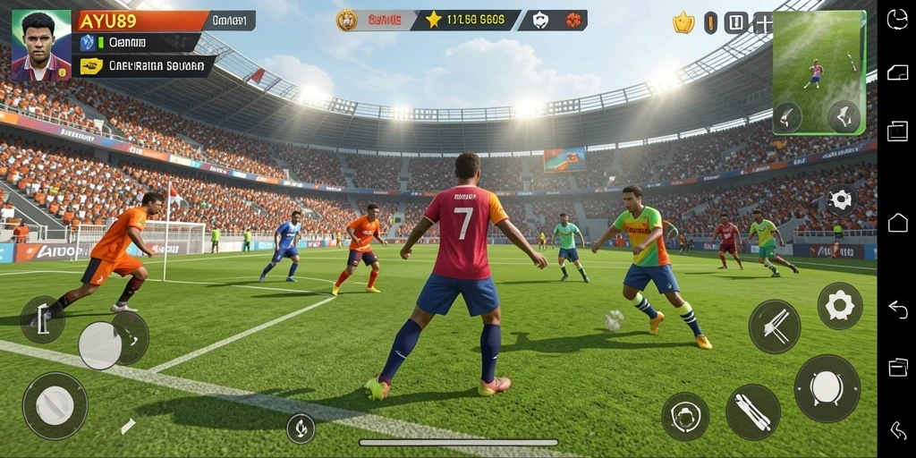 Screenshot menampilkan aksi seru dalam permainan olahraga AYU89.