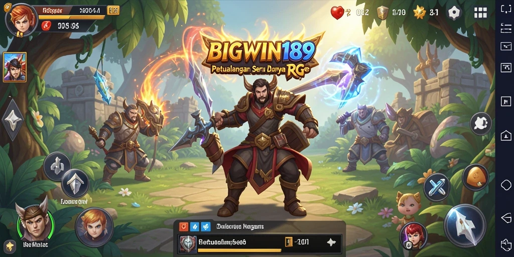 Screenshot utama BIGWIN189 menampilkan aksi petualangan luar biasa dalam gameplay RPG.