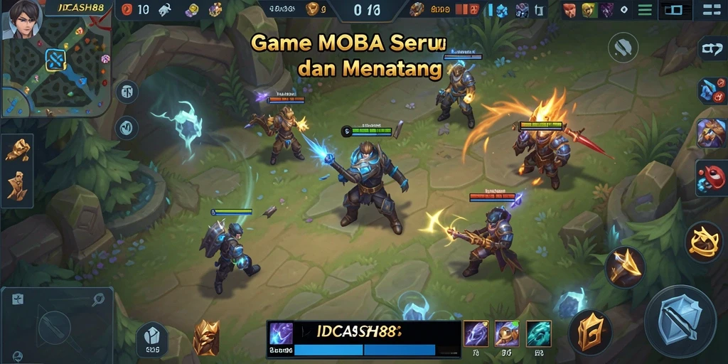 Tangkapan layar gameplay IDCASH88 yang penuh aksi di arena.