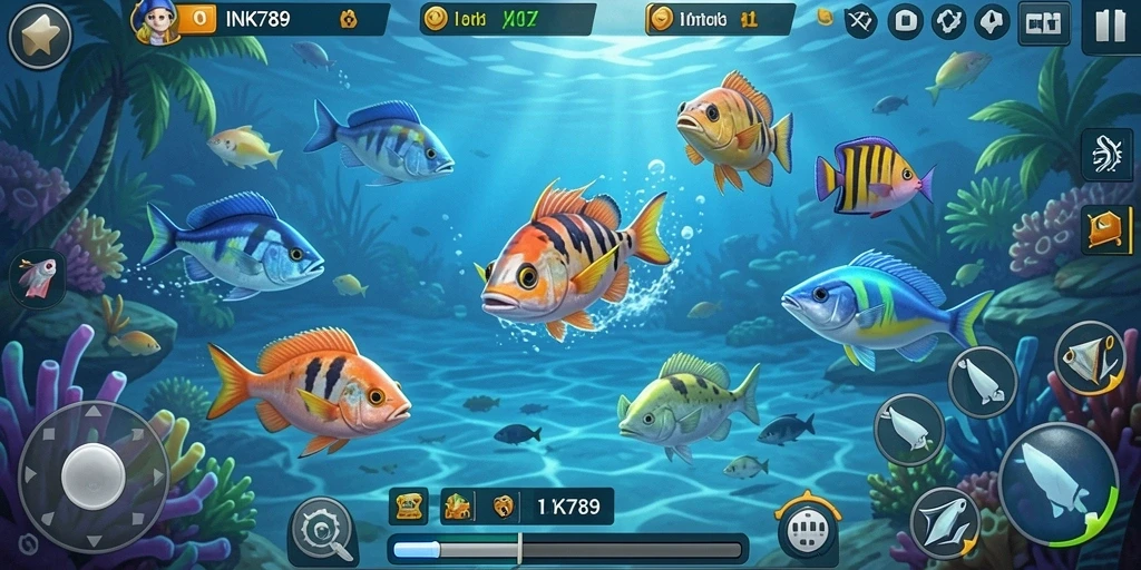 Tampilan gameplay seru dari Tembak Ikan INK789.