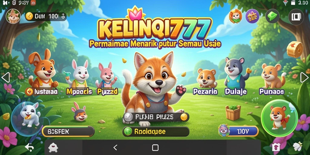 Tampilan permainan KELINCI777 dengan karakter kelinci yang lucu.