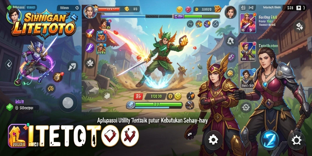 Tampilan utama LITETOTO dengan berbagai fitur Utility yang lengkap.