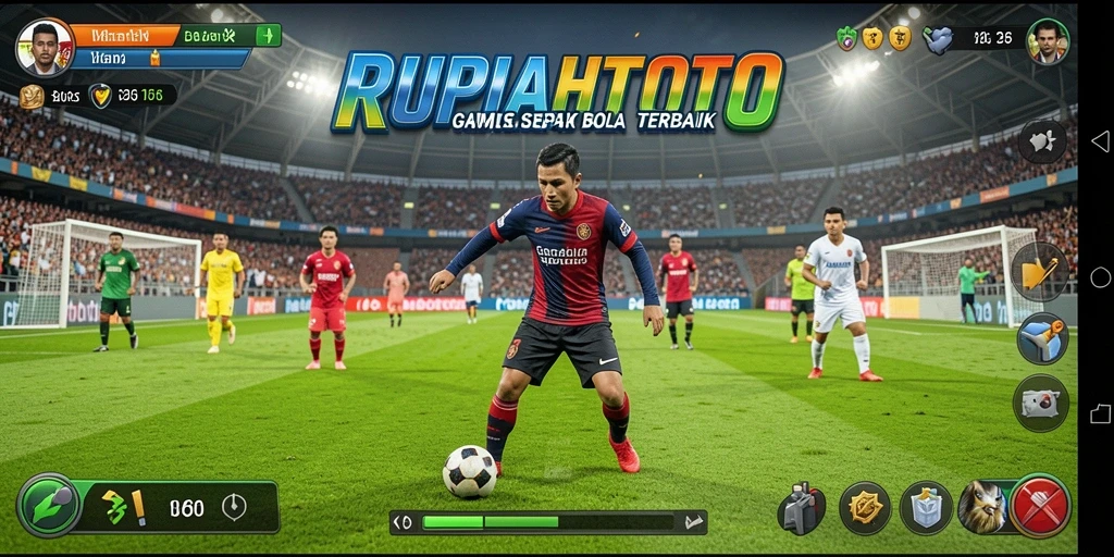 Screenshot RUPIAHTOTO menampilkan momen aksi sepak bola yang mendebarkan.