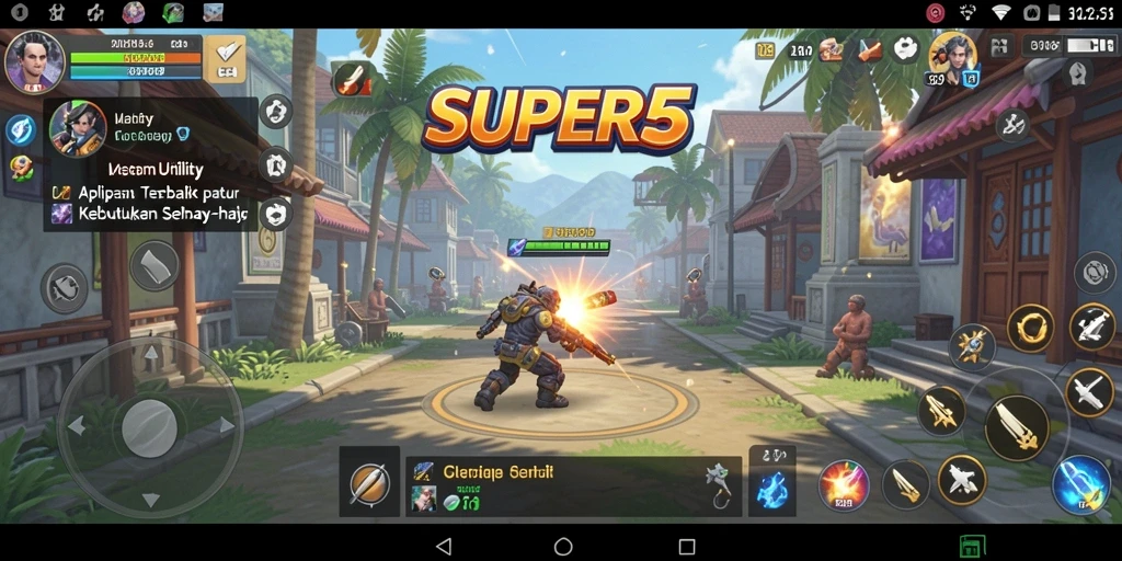Tampilan screenshot utama SUPER5 yang menampilkan fitur antarmuka intuitif.