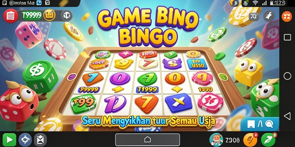 Screenshot gameplay Bingo yang seru dan interaktif dalam T9999.