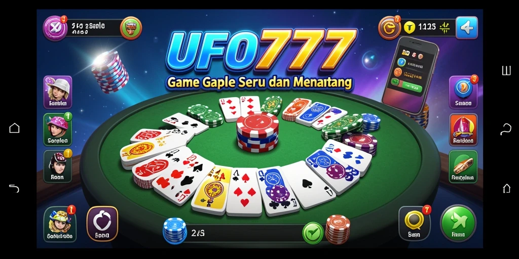 Screenshot gameplay UFO777 yang menunjukkan keseruan bermain Gaple.