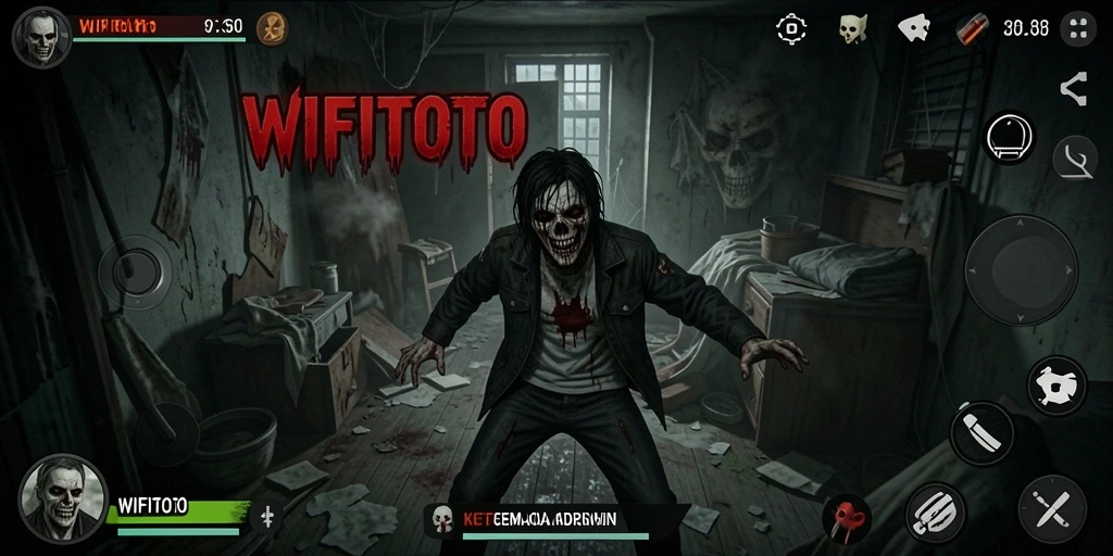 Screenshot utama WIFITOTO menampilkan gameplay yang menegangkan dan menakutkan.